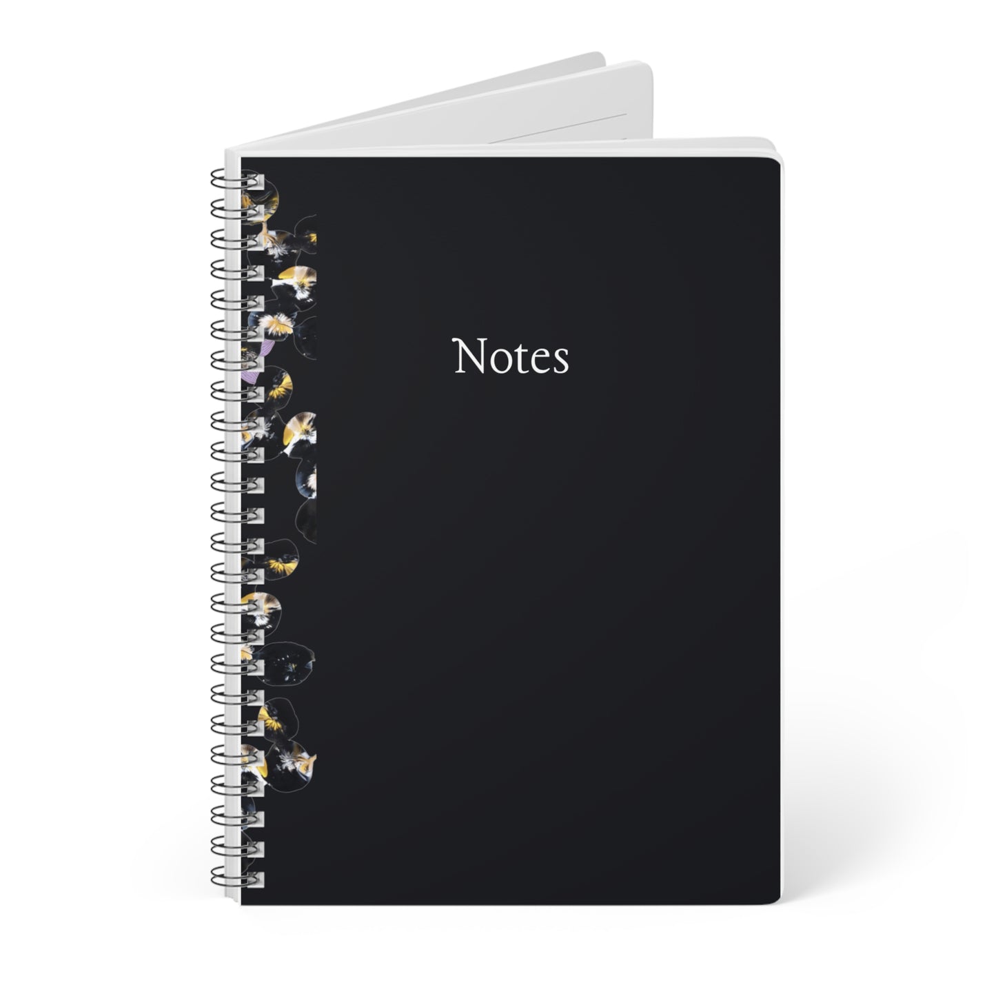 'Black Marbles' Wirobound Softcover Notebook, A5