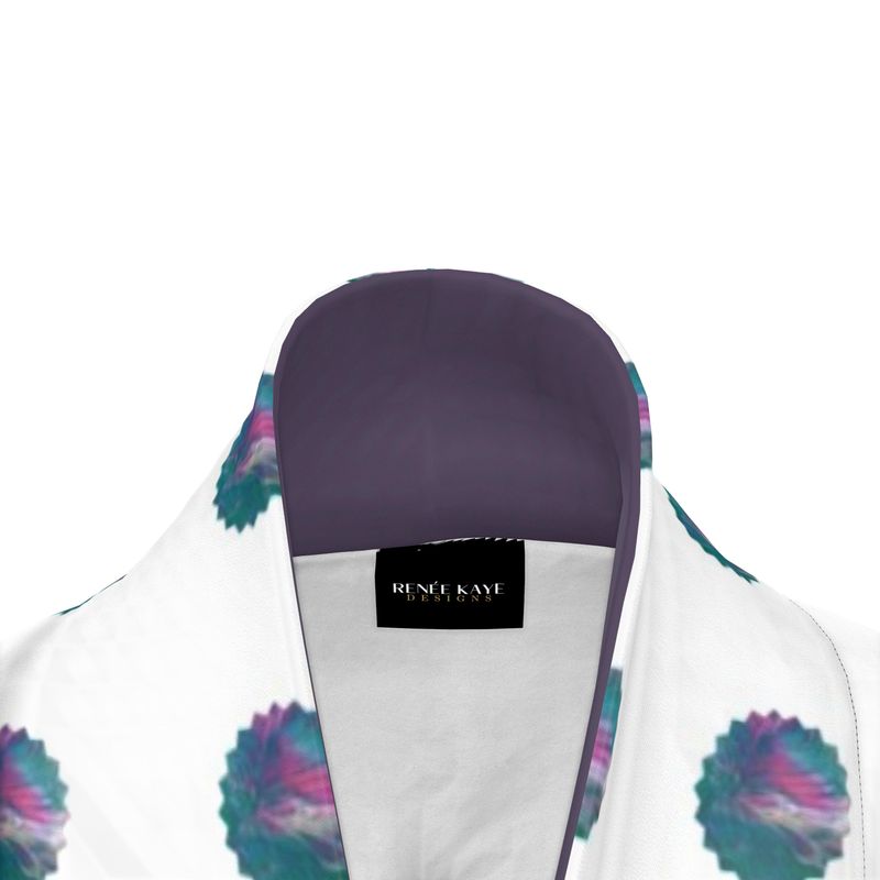 Teal Abstract Designer Kimono