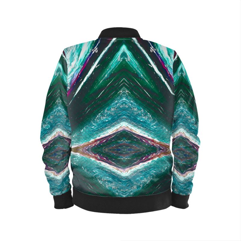 Emerald Geometric Men's Bomber Jacket