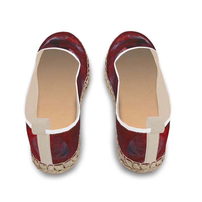 'Red Velvet Shadows' Loafer Espadrilles