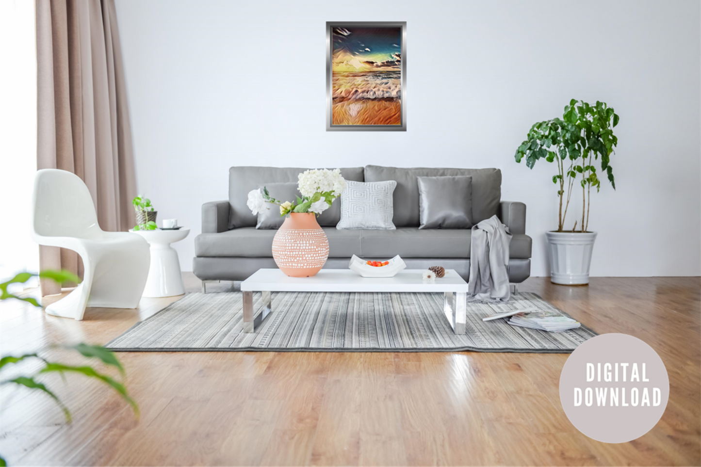 Ocean Beach Waves Wall Print | Digital Download