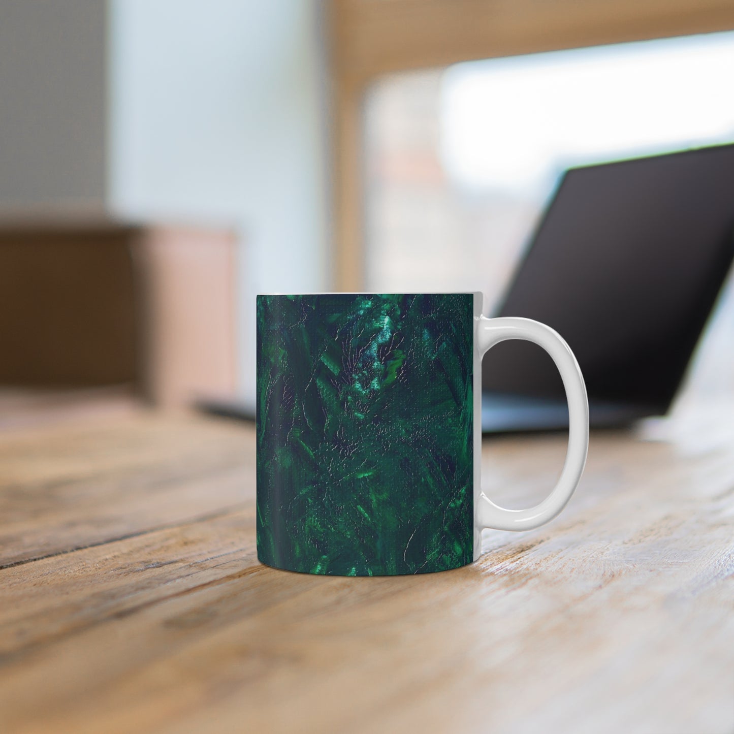 'Forest Deep' Abstract Art Mug 11oz