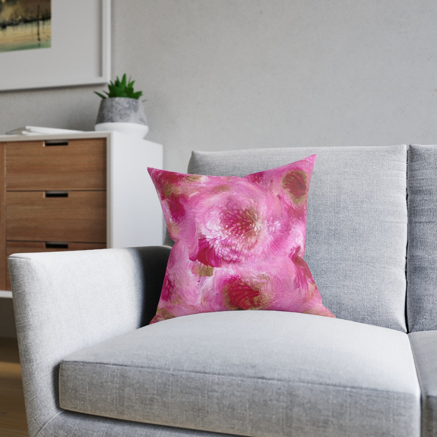 'Petunias' Cushion / Square Pillow