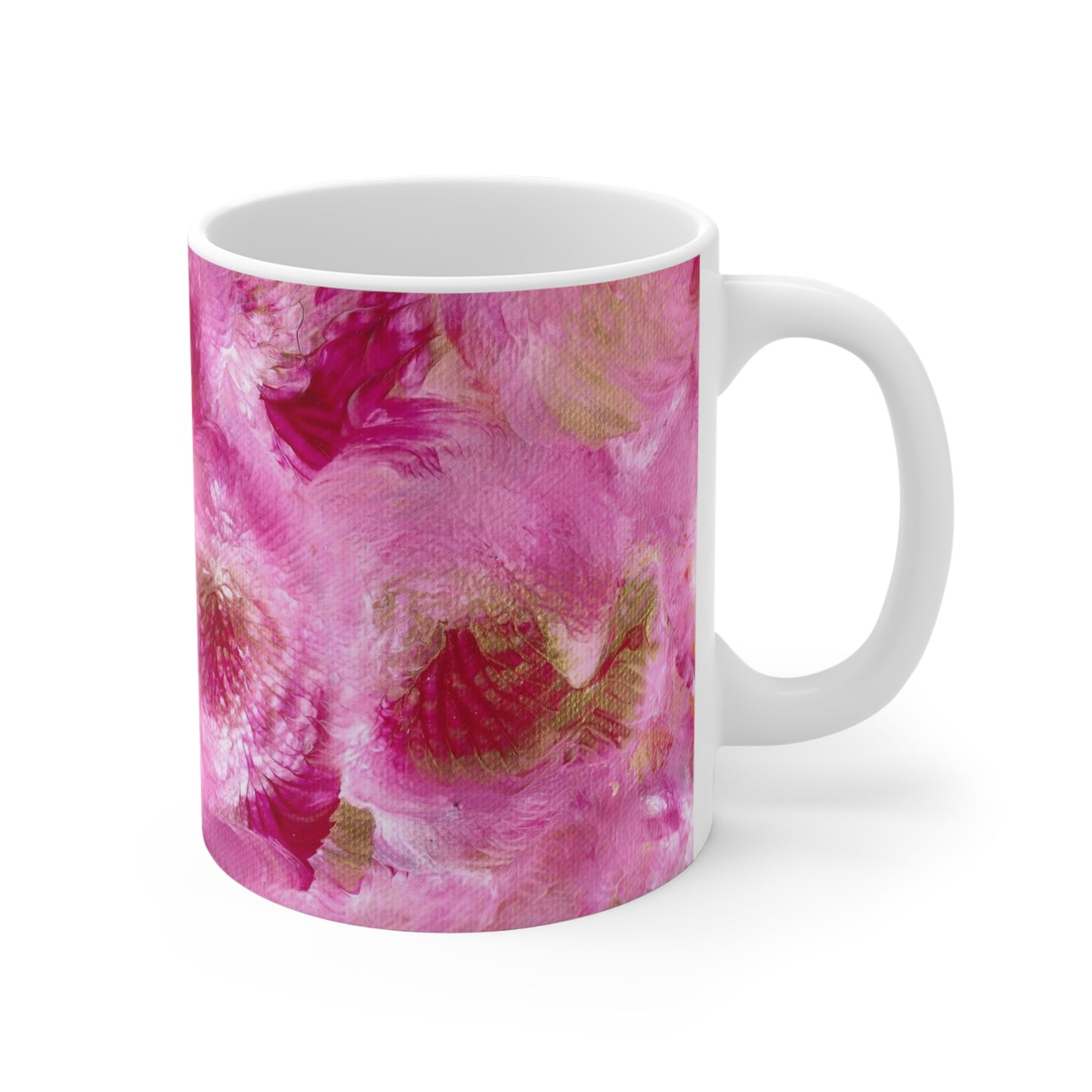 'Petunias' Abstract Mug 11oz