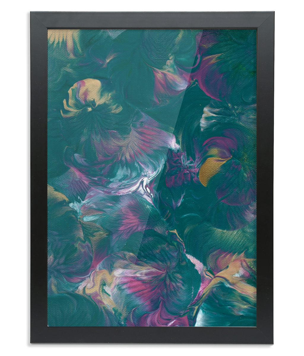 'Floral Utopia' Framed A2 Abstract Giclée Fine Art Print