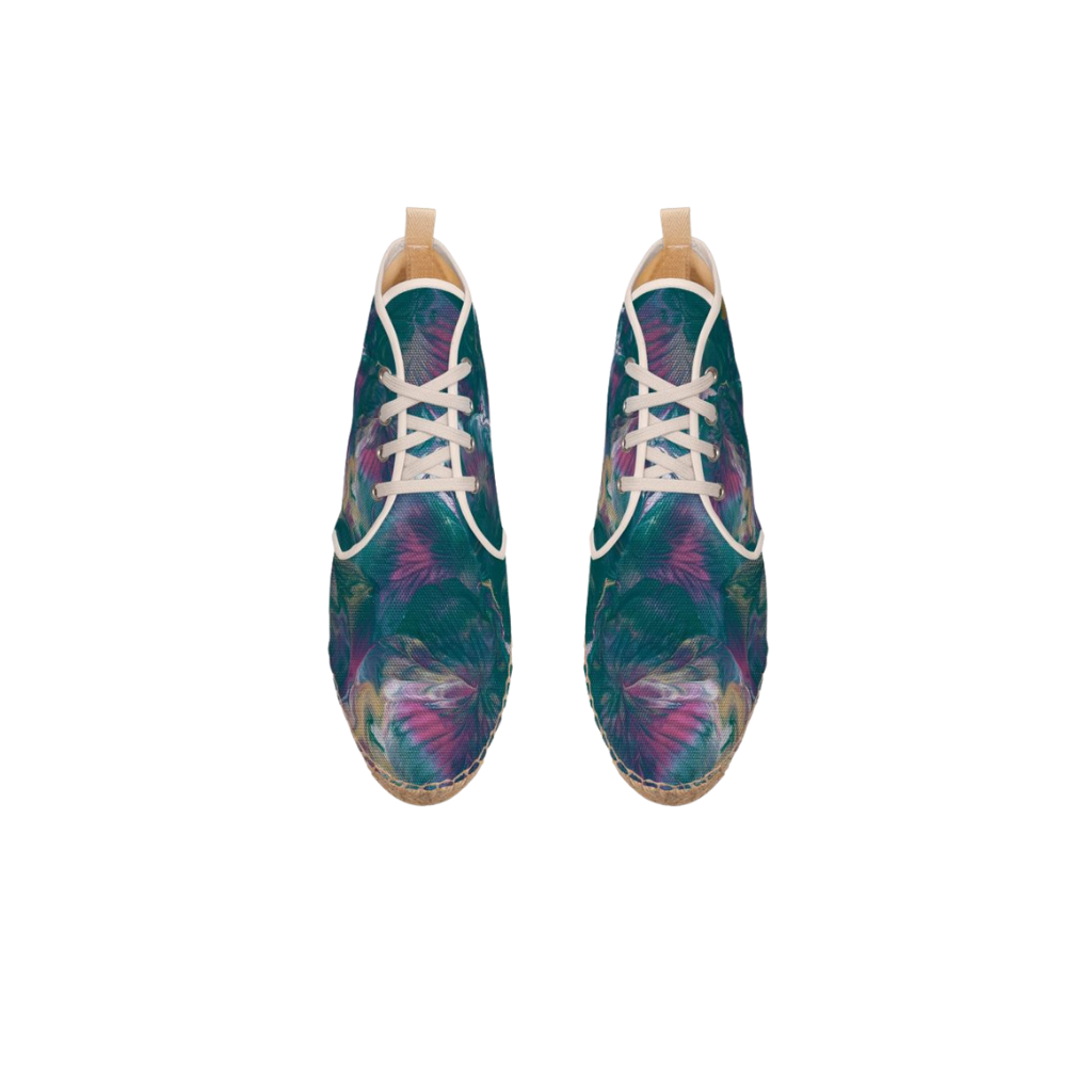 'Floral Utopia' High Top Espadrilles