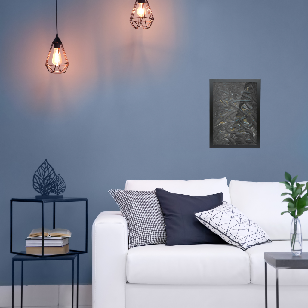 'Roads' Framed Framed A3 Abstract Giclée Fine Art Print