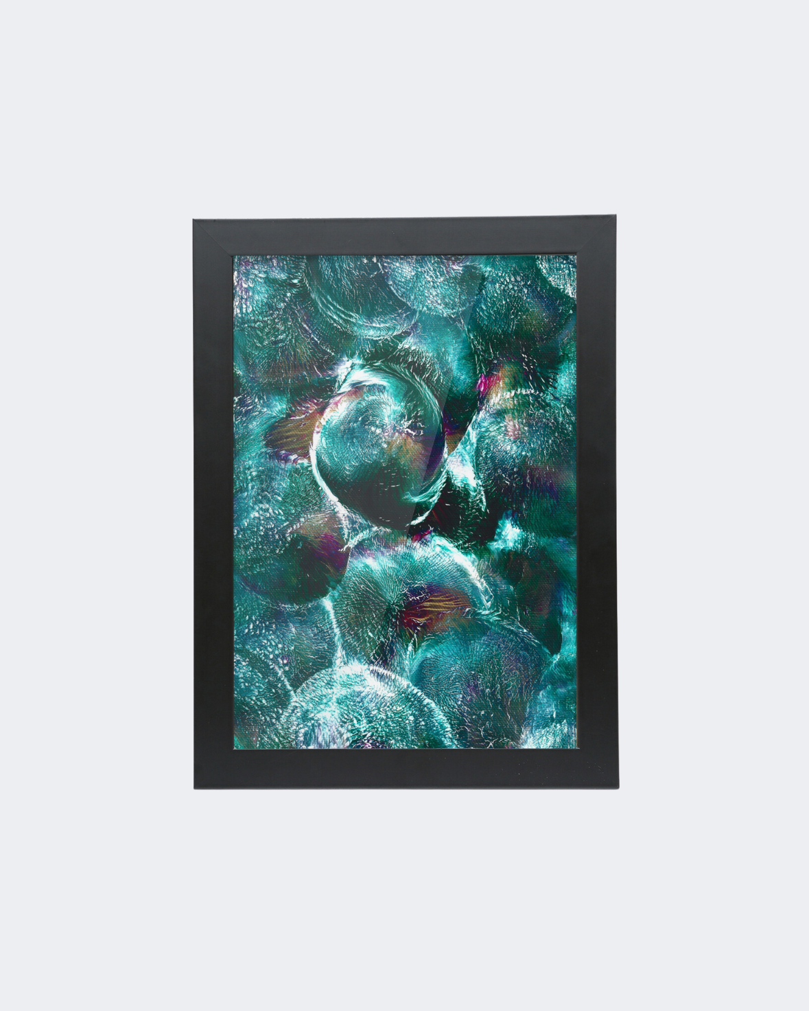 'Emerald Eclipse' Framed A3 Abstract Giclée Fine Art Print