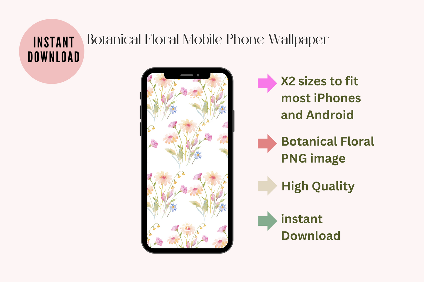 Floral Wallpaper for Phone | Watercolour Flowers Painting | Flowers Aesthetic Wallpaper for iPhone & Android