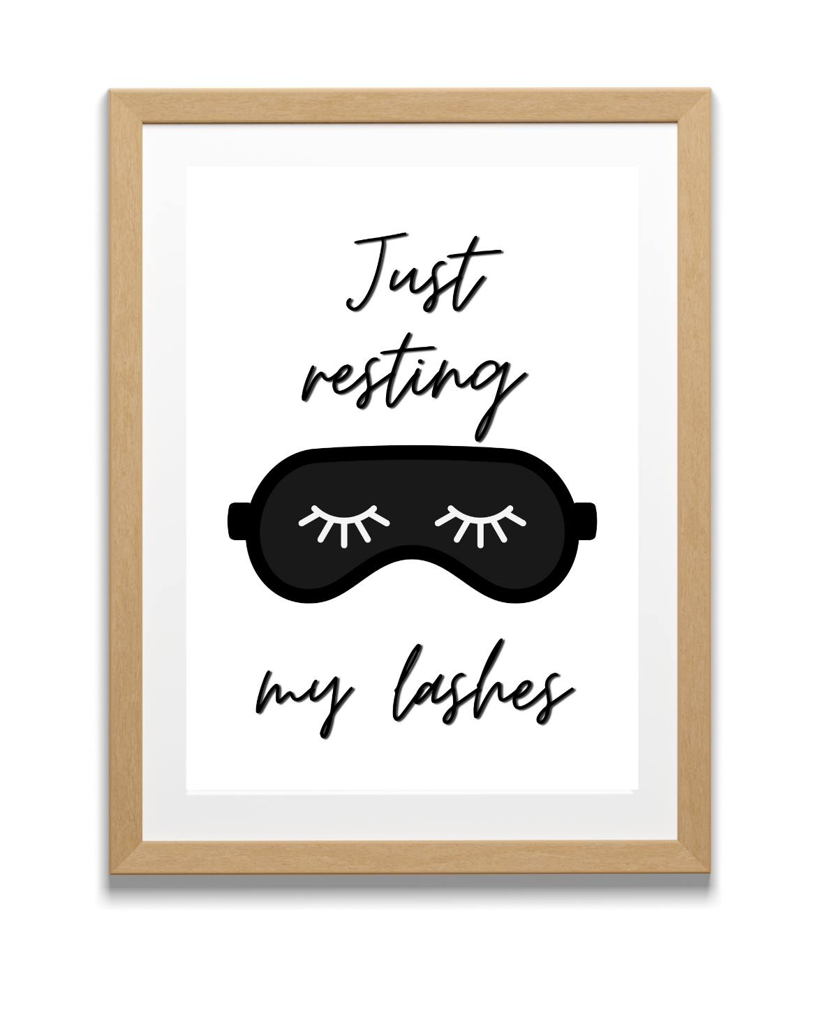 Wall Art Print | Eye Mask | Eye Lashes | Sleepy Eyes