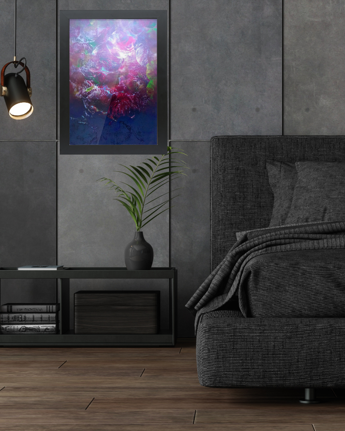 'Plum Trees' Framed A3 Abstract Giclée Fine Art Print