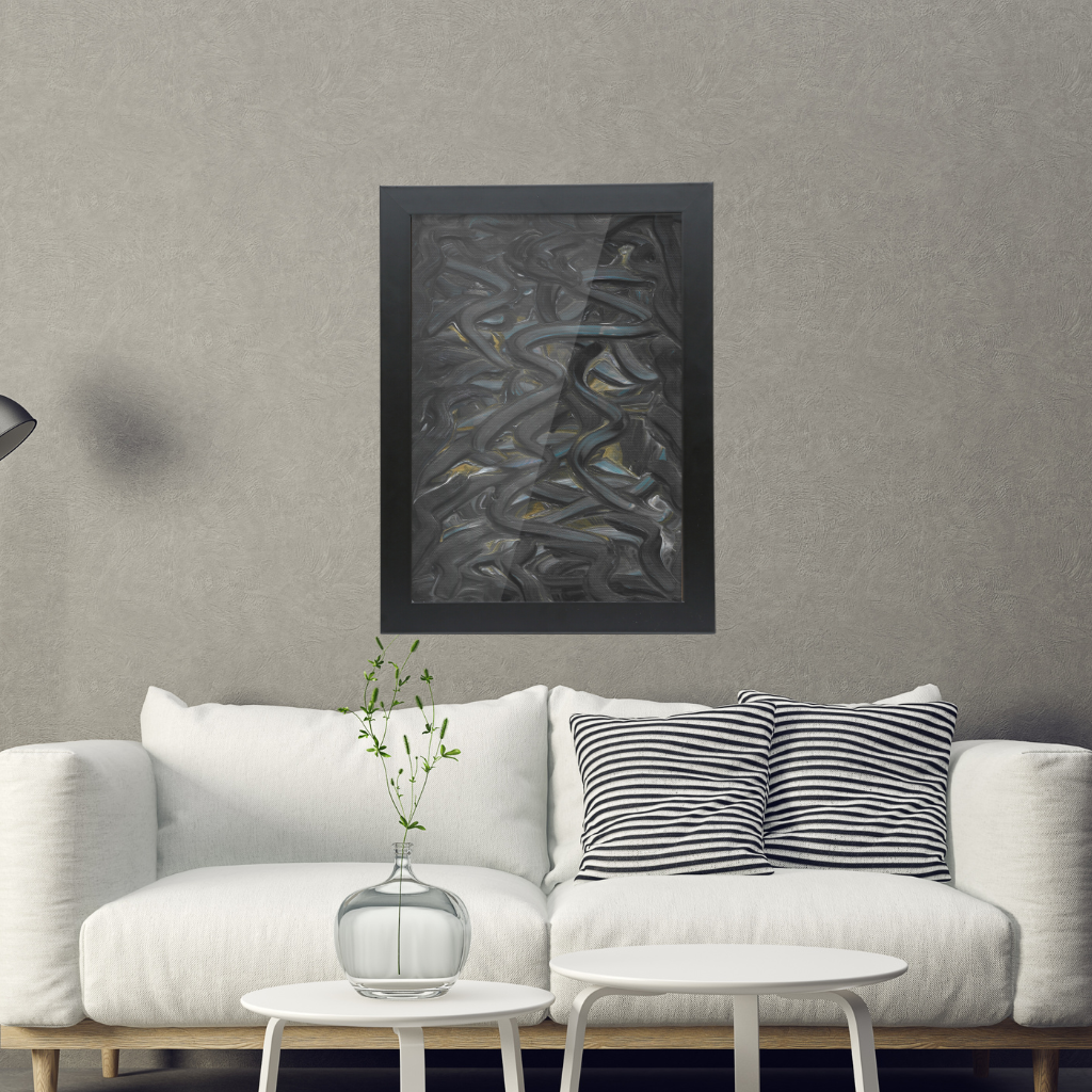 'Roads' Framed A2 Abstract Giclée Fine Art Print