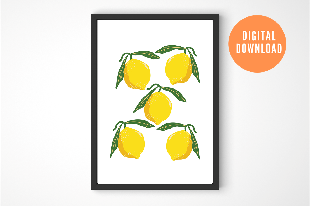 Lemons Wall Art | Digital Download