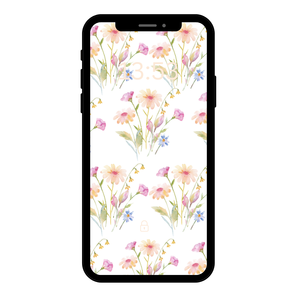 Floral Wallpaper Phone | Watercolour Flowers Painting | Flowers Aesthetic Wallpaper for iPhone & Android