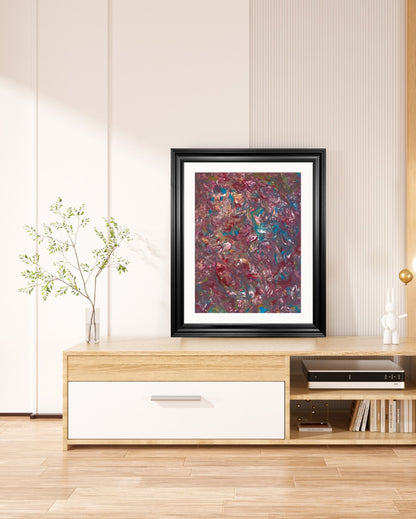 'Painting Party' Abstract Framed Art 16x20