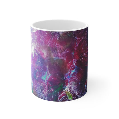 'Plum Trees' Abstract Mug 11oz