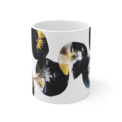 'Black Marbles' Mug 11oz