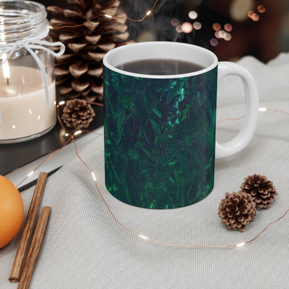 'Forest Deep' Abstract Art Mug 11oz