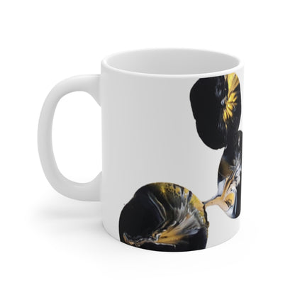 'Black Marbles' Mug 11oz