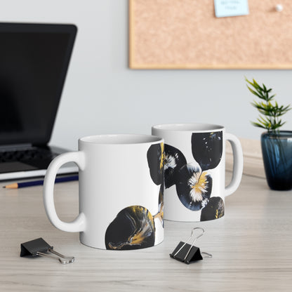 'Black Marbles' Mug 11oz