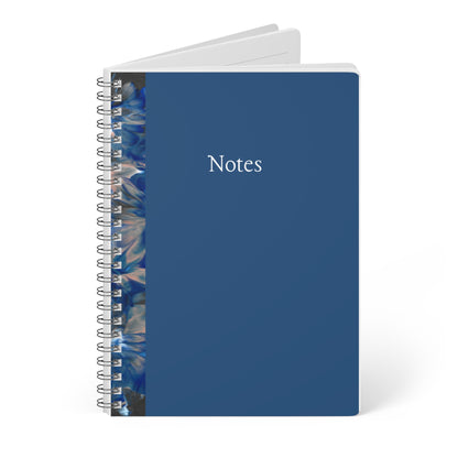 'Whisper of Blues' Wirobound Softcover Notebook, A5