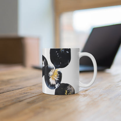 'Black Marbles' Mug 11oz