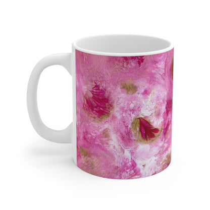 'Petunias' Abstract Mug 11oz