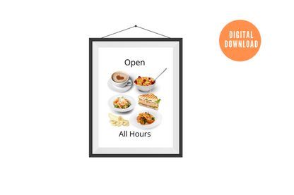 Open All Hours Wall Print | Digital Download