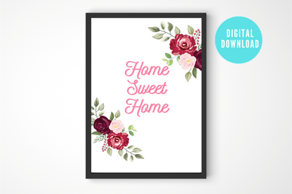 Home Sweet Home Wall Print | Digital Download