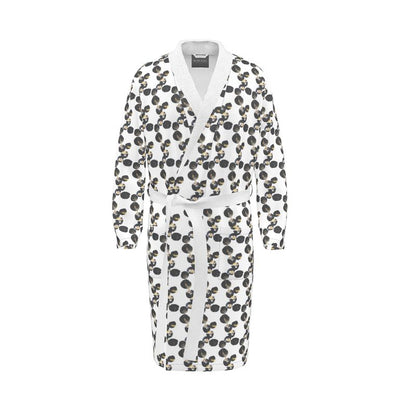 'Black Marbles' Abstract Art Dressing Gown, Gender Neutral