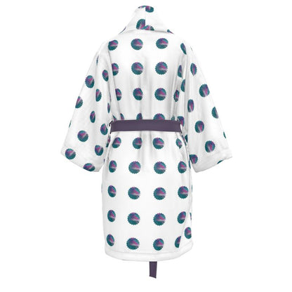 Teal Abstract Designer Kimono
