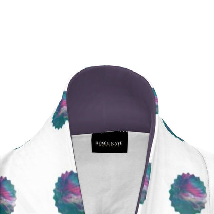 Teal Abstract Designer Kimono