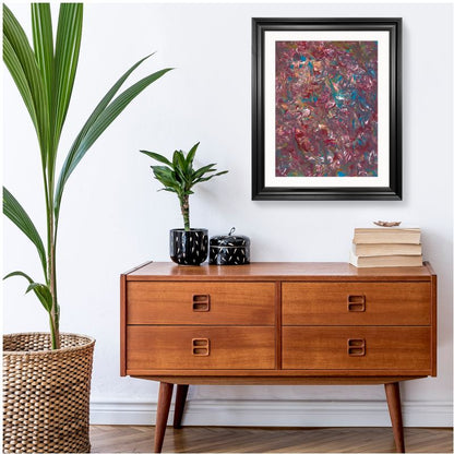 'Painting Party' Abstract Framed Art 16x20