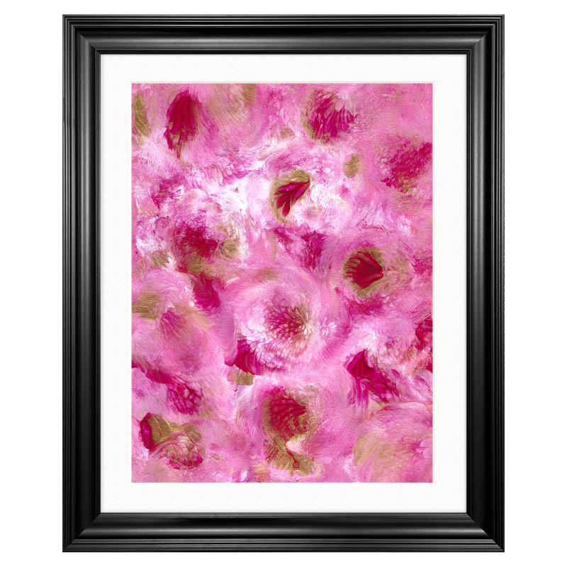 'Petunias' Abstract Framed Art 16x20