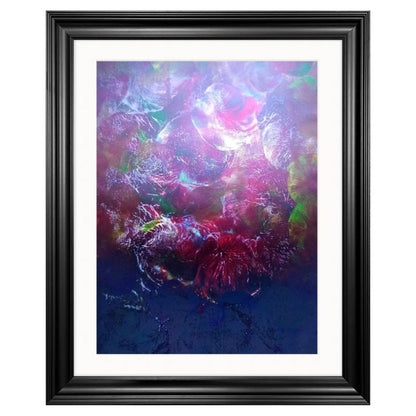 'Plum Trees' Abstract Framed Art 16x20