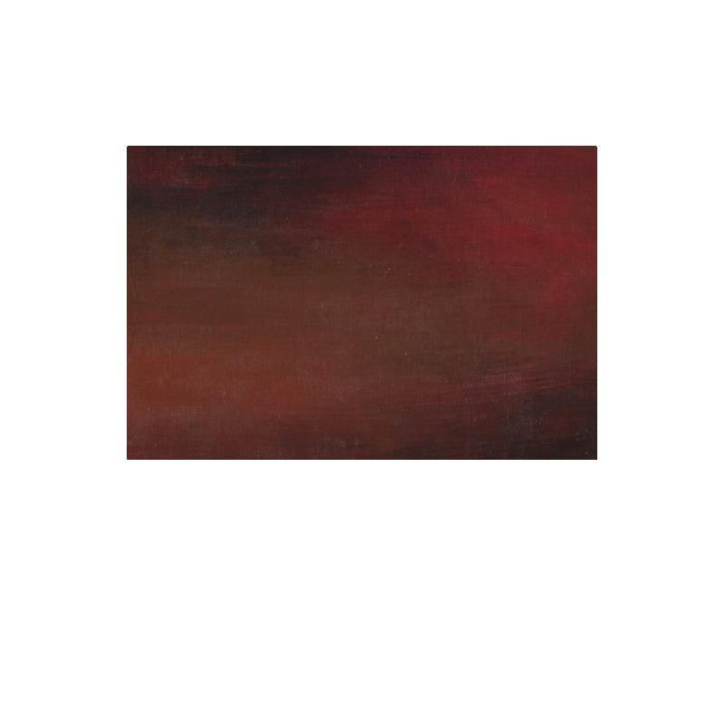 Abstract canvas art 
with dark, blended tones of red, brown, and black, creating a moody gradient effect.

