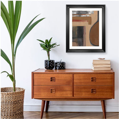 'Clay Vase' Abstract Framed Art 16x20