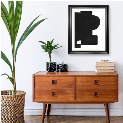 'Black Solitude' Framed Art 16x20