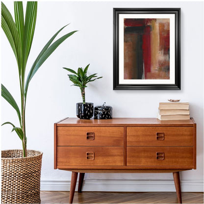 'Rustic Linear' Abstract Framed Art 16x20