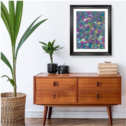 'Flower Show' Abstract Framed Wall Art 16x20