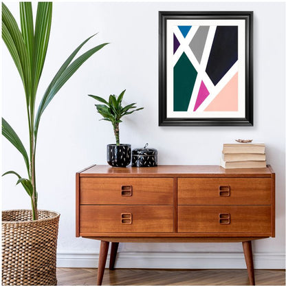 'Geometric shapes' Abstract Framed Art 16x20