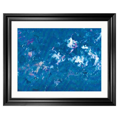 'Crashing Waves' Abstract Framed Art 16x20