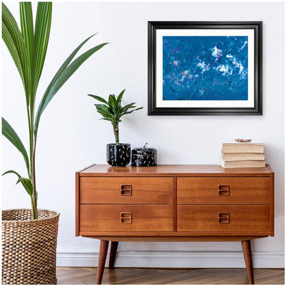 'Crashing Waves' Abstract Framed Art 16x20