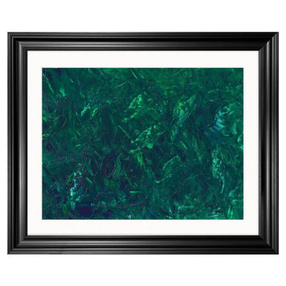 'Forest Deep' Abstract Framed Art 16x20