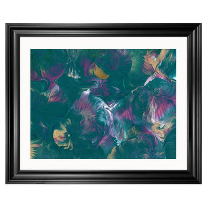 'Floral Utopia' Abstract Framed Art 16x20