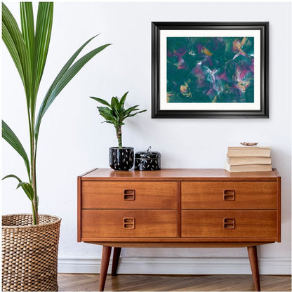 'Floral Utopia' Abstract Framed Art 16x20