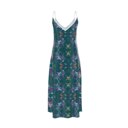 'Floral Utopia' Abstract Slip Dress