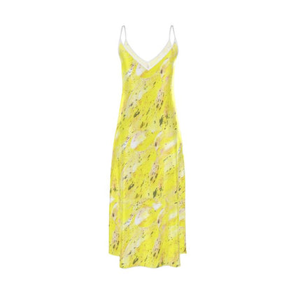 'Citrus Camouflage' Slip Dress
