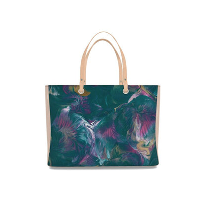 'Floral Utopia' Abstract Art Hand bag