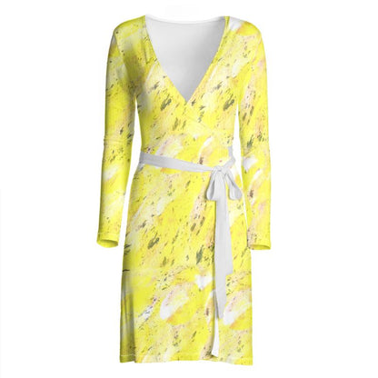 'Citrus Camouflage' Wrap Dress